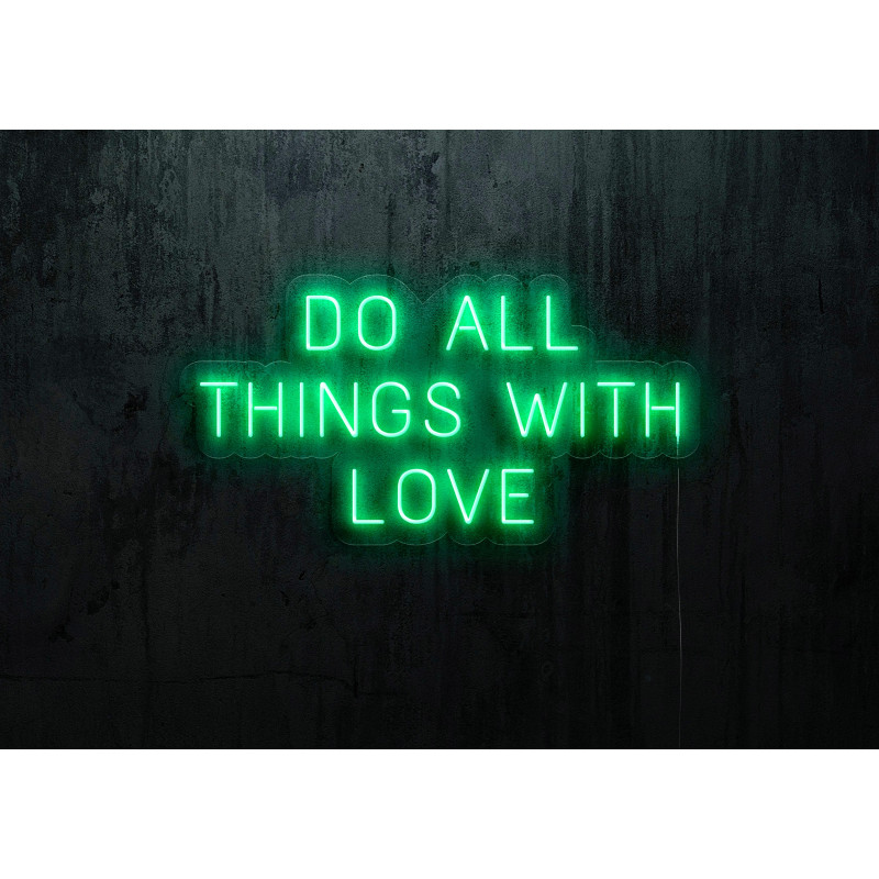 Carteles de Neón Led - Luces de neón "Do all things with love"